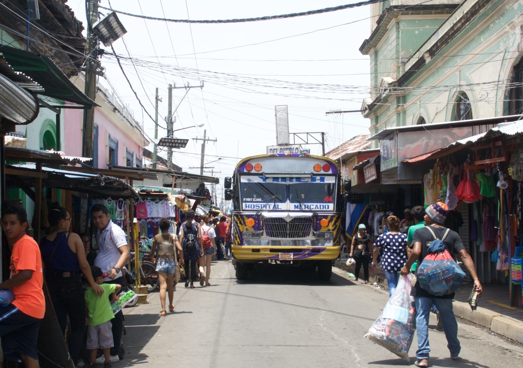 Bus in granada market