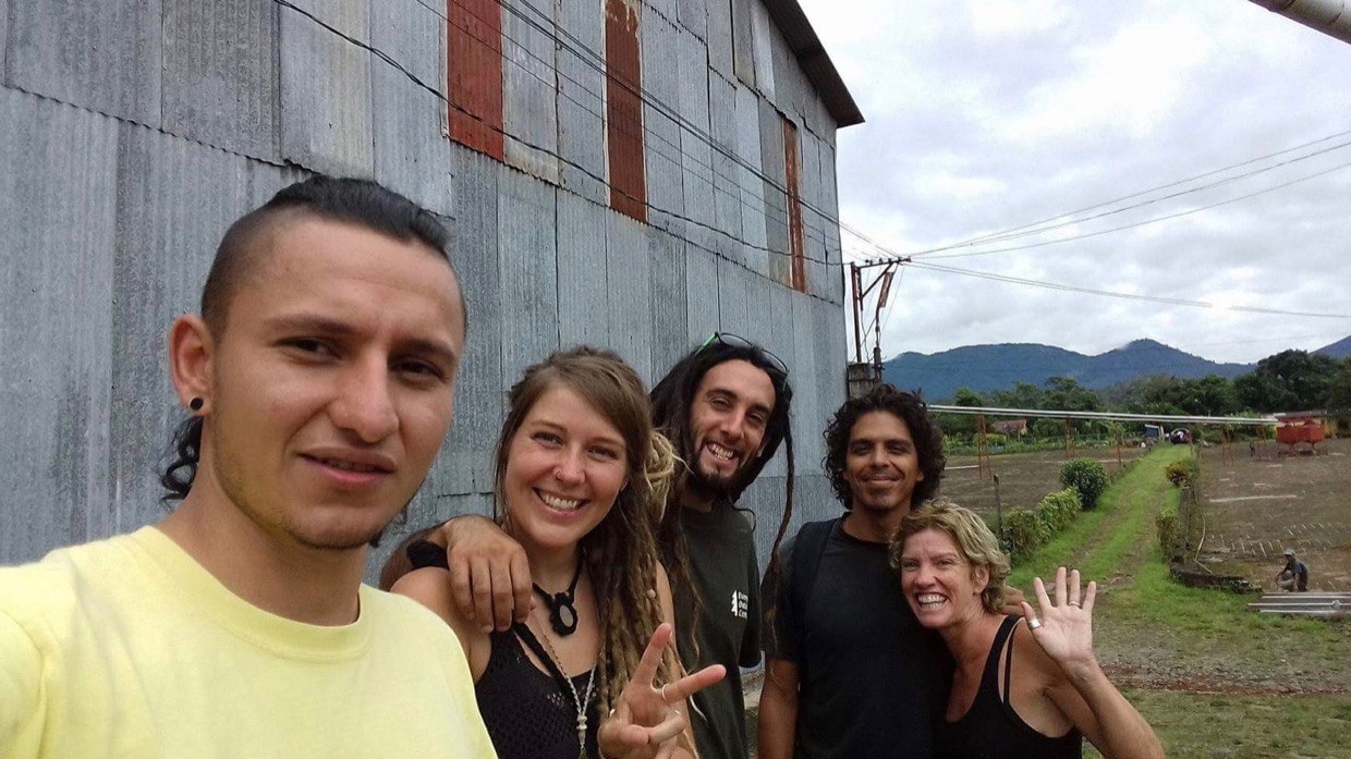 Oscar taking us on a coffee tour in juayua