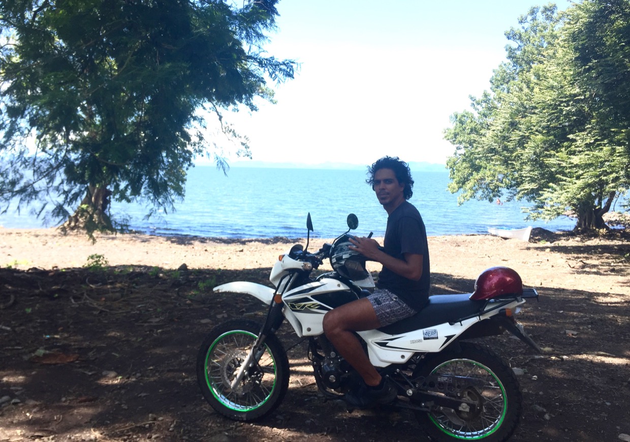 V on motorbike in ometepe